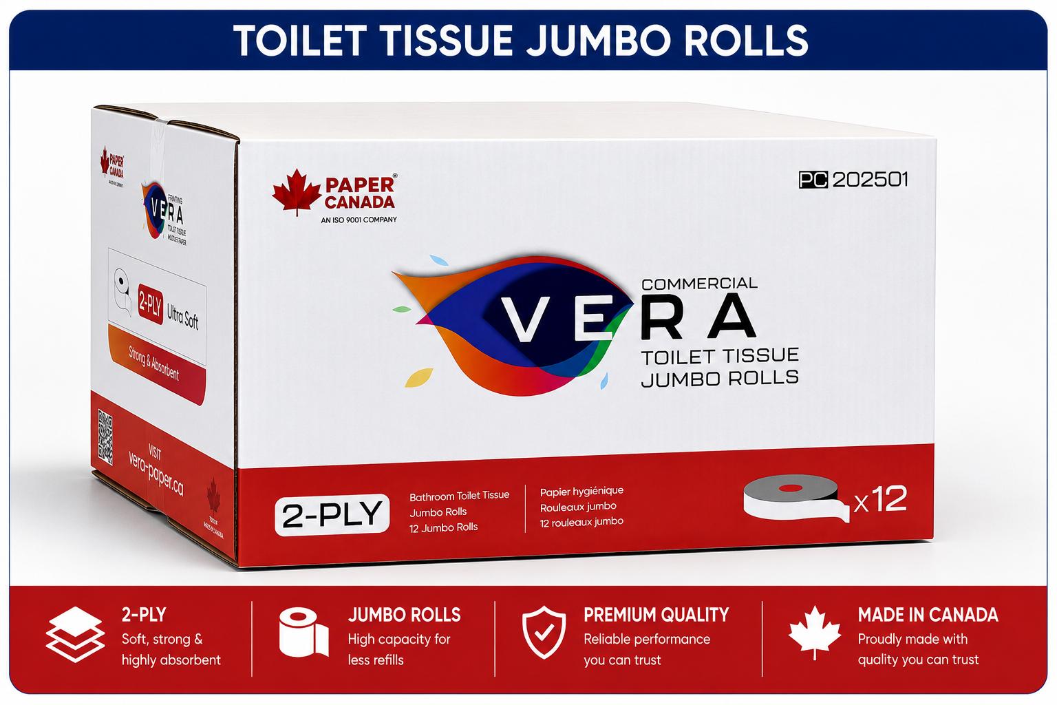 Illustrated Vera Commercial Toilet Tissue case